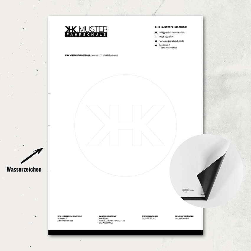 Briefpapier mit Wasserzeichen