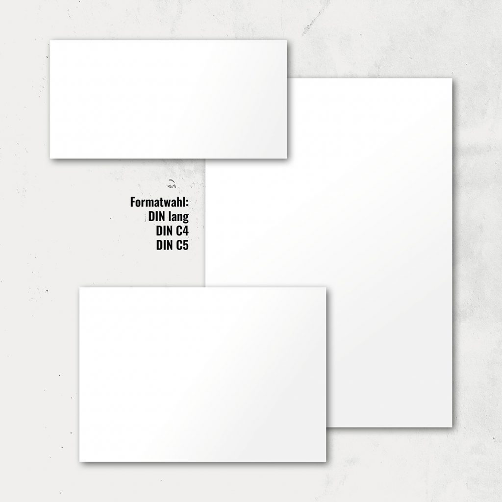 Briefumschlag Formatwahl