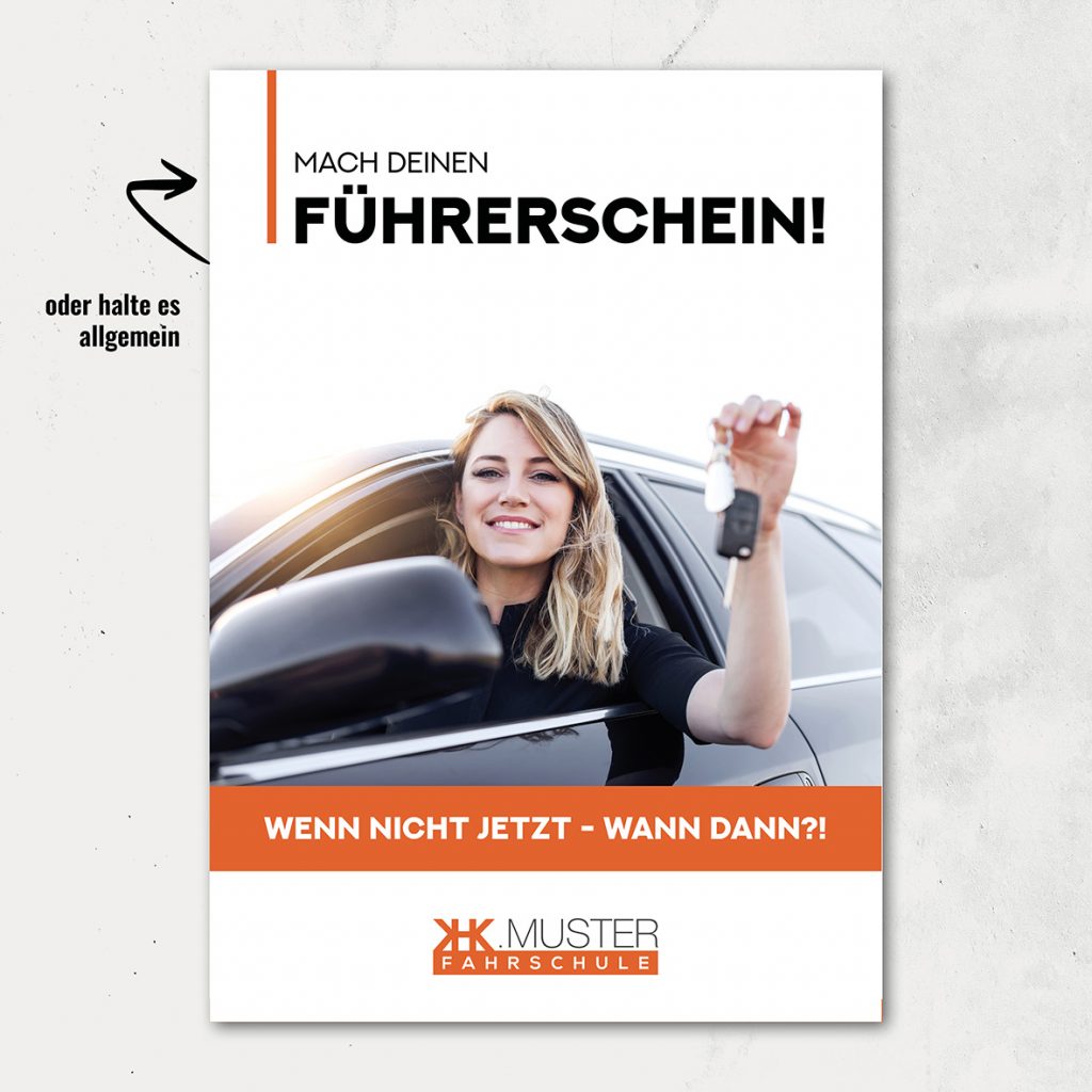 Plakat Führerschein